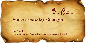 Veszelovszky Csongor névjegykártya