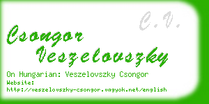 csongor veszelovszky business card